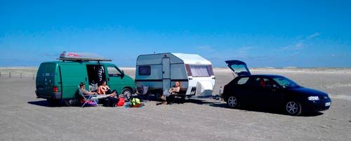 Vehículos acampados